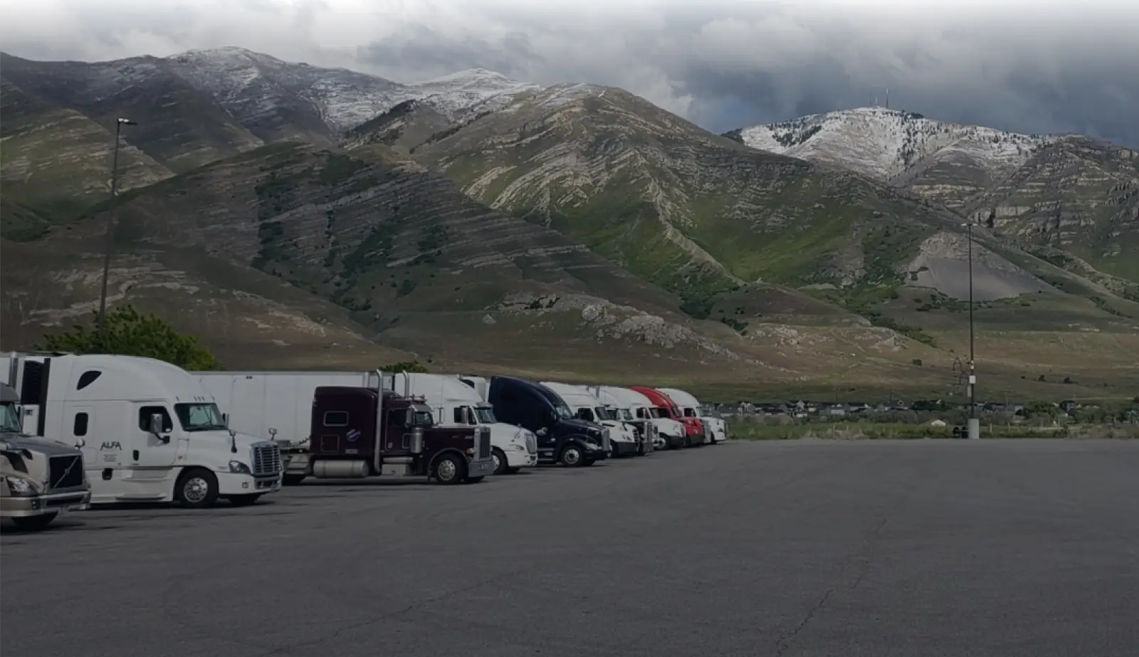 OREST Express trucks at the company yard
